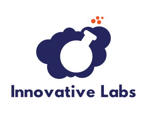 Chemistry Lab Cloud logo design