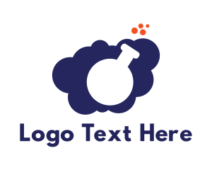 Flask - Chemistry Lab Cloud logo design
