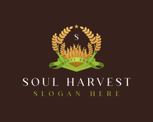 Wheat Farm Agriculture logo design