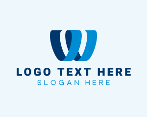 Online - Spiral Ribbon Business Letter W logo design