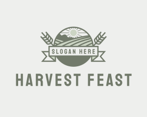 Wheat Farming Agriculture  logo design