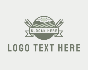 Agriculture - Wheat Farming Agriculture logo design