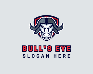 Bull - Buffalo Bull Shield logo design