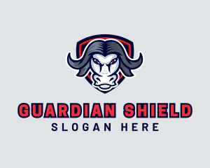 Shield - Buffalo Bull Shield logo design