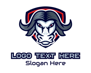Esports - Buffalo Bull Mascot logo design