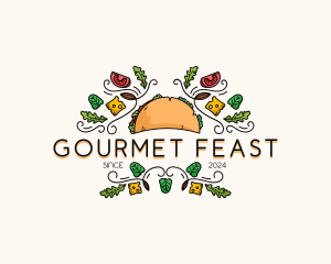 Gourmet Taco Restaurant logo design