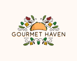 Gourmet Taco Restaurant logo design