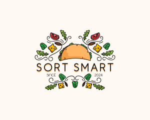 Gourmet Taco Restaurant logo design