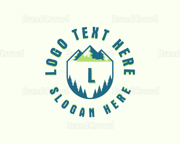 Forest Mountain Hiking Logo