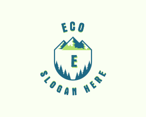 Forest Mountain Hiking Logo