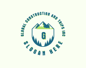 Tourist - Forest Mountain Hiking logo design