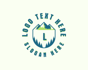 Forest Mountain Hiking Logo