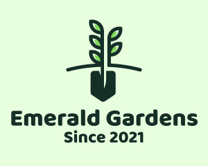 Gardening Plant Shovel logo design