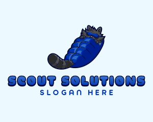 Raccoon Sleeping Bag logo design