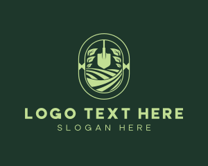 Leaf - Garden Shovel Landscaping logo design