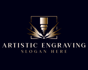 Luxury Laser Engraving logo design