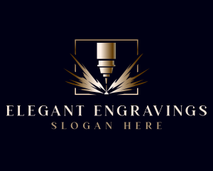 Luxury Laser Engraving logo design