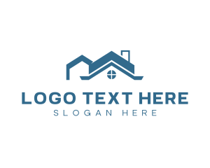 House - Residential Housing Roofing logo design