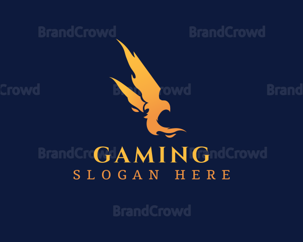 Blazing Flame Bird Logo
