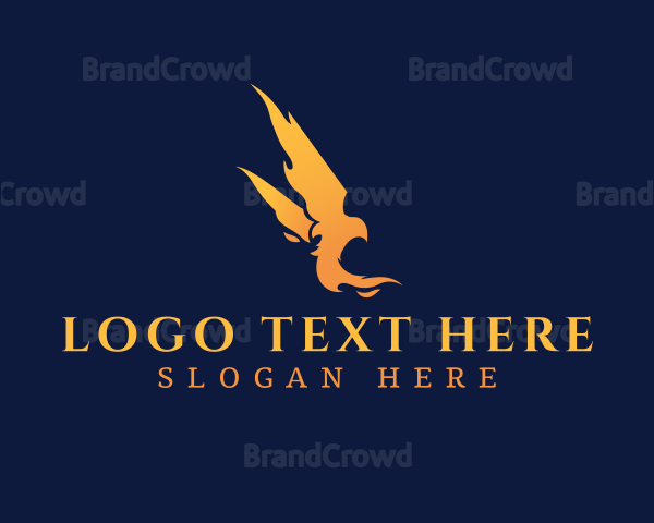 Blazing Flame Bird Logo