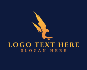 Geothermal - Blazing Flame Bird logo design