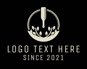 Lounge - Wine Vineyard Badge logo design