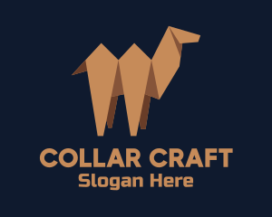 Brown Camel  Origami logo design