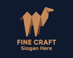 Brown Camel  Origami logo design