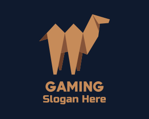 Middle East - Brown Camel  Origami logo design