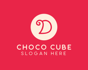 Confectionery - Pink Handwritten Letter D logo design