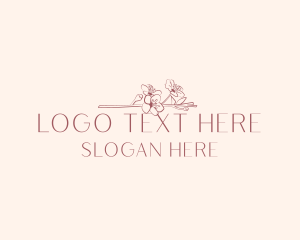 White - Flower Boutique Cosmetics logo design