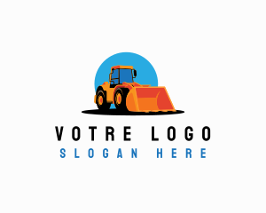 Machinery Construction Bulldozer logo design