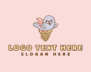 Seal - Ice Cream Cone Seal logo design