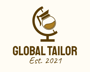 Brown Global Coffee  logo design