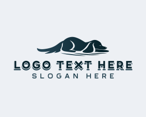 Pet Dog Sleeping logo design