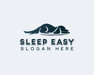 Pet Dog Sleeping logo design