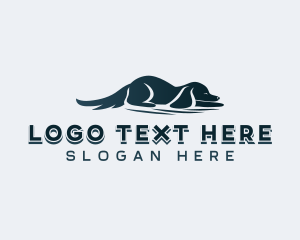 Hound - Pet Dog Sleeping logo design