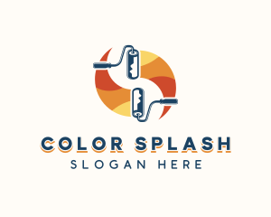 Painting - Paint Roller Painting logo design
