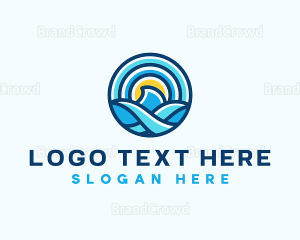 Nautical Water Wave Logo