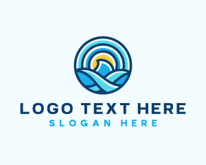 Nautical - Nautical Water Wave logo design