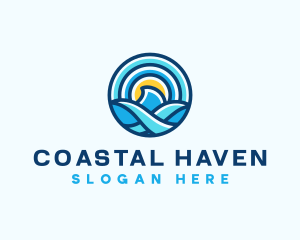 Nautical Water Wave logo design