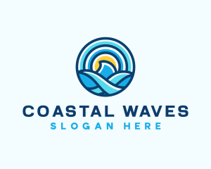 Nautical Water Wave logo design