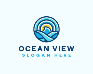 Nautical Water Wave logo design