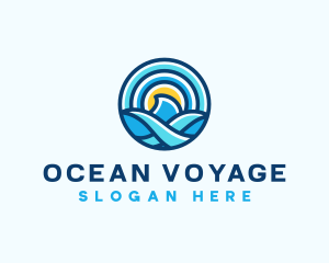 Nautical Water Wave logo design