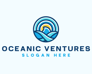 Nautical Water Wave logo design