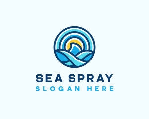 Nautical Water Wave logo design