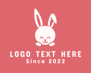 Rabbit Ears - Cute Baby Bunny logo design