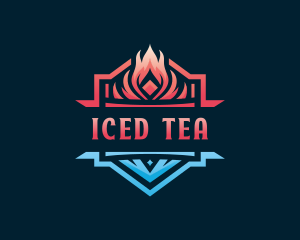 Fire Ice HVAC logo design