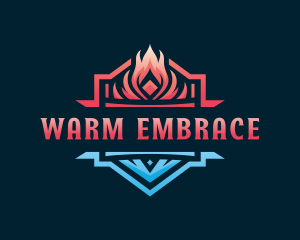 Fire Ice HVAC logo design