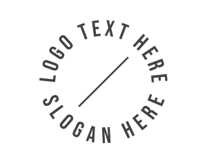 Sans Serif - Minimal Circle Line Text logo design